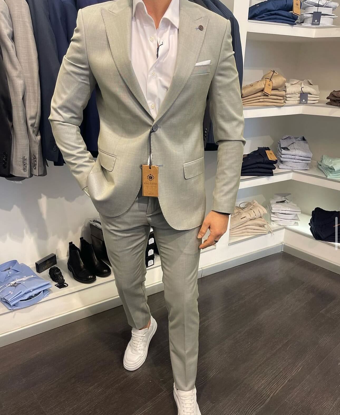 Vestito Elegante Grigio