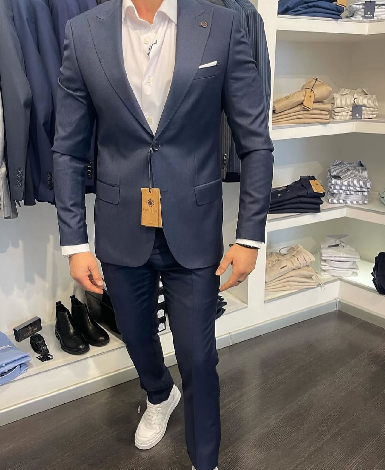 Vestito Elegante Blu Scuro