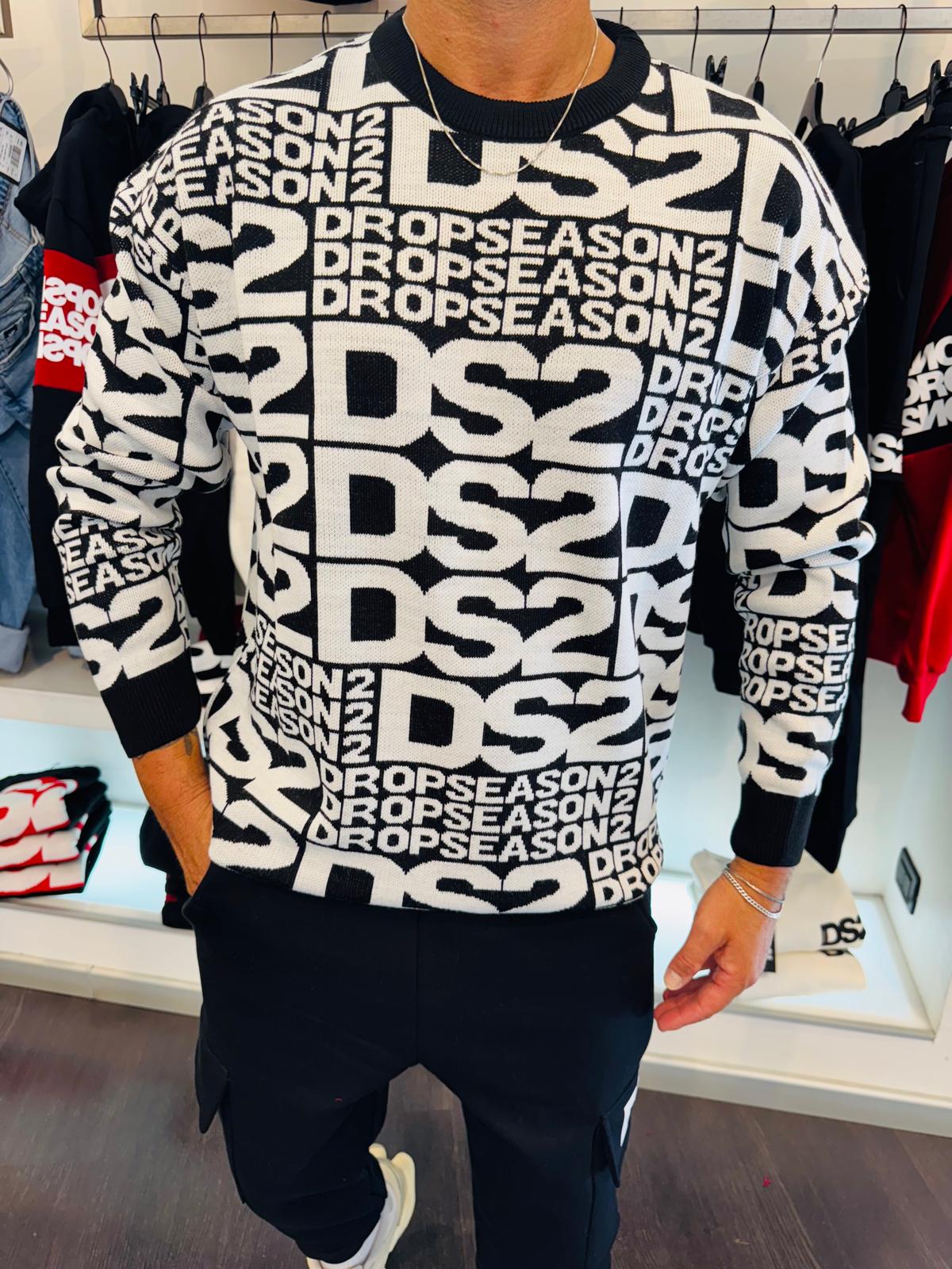 Maglione DS2 Bianco Nero