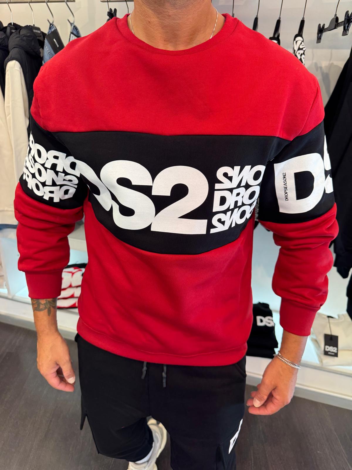 Felpa DS2 Rosso Nera