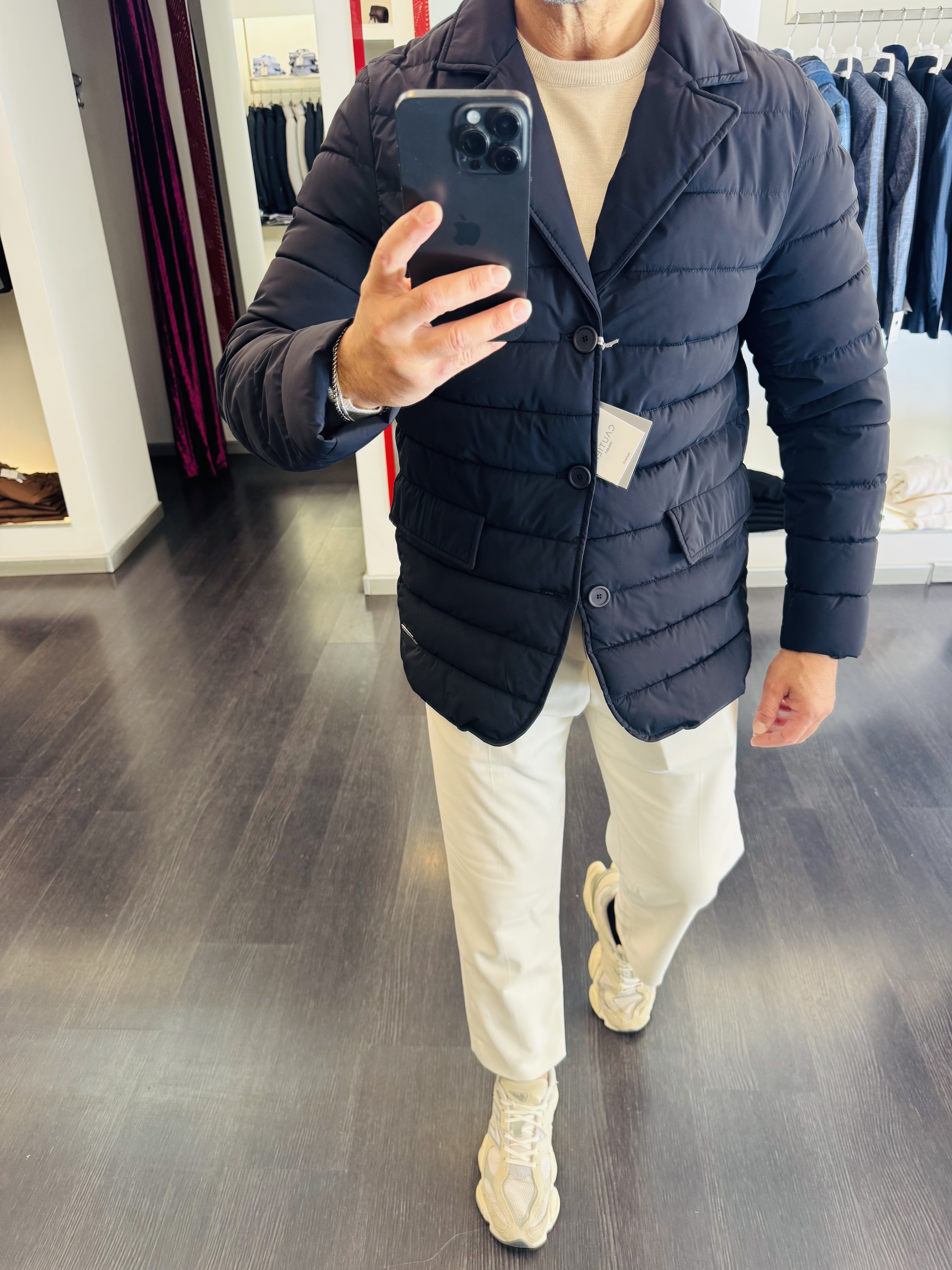 Giubbino / giacca in trapunta nero 