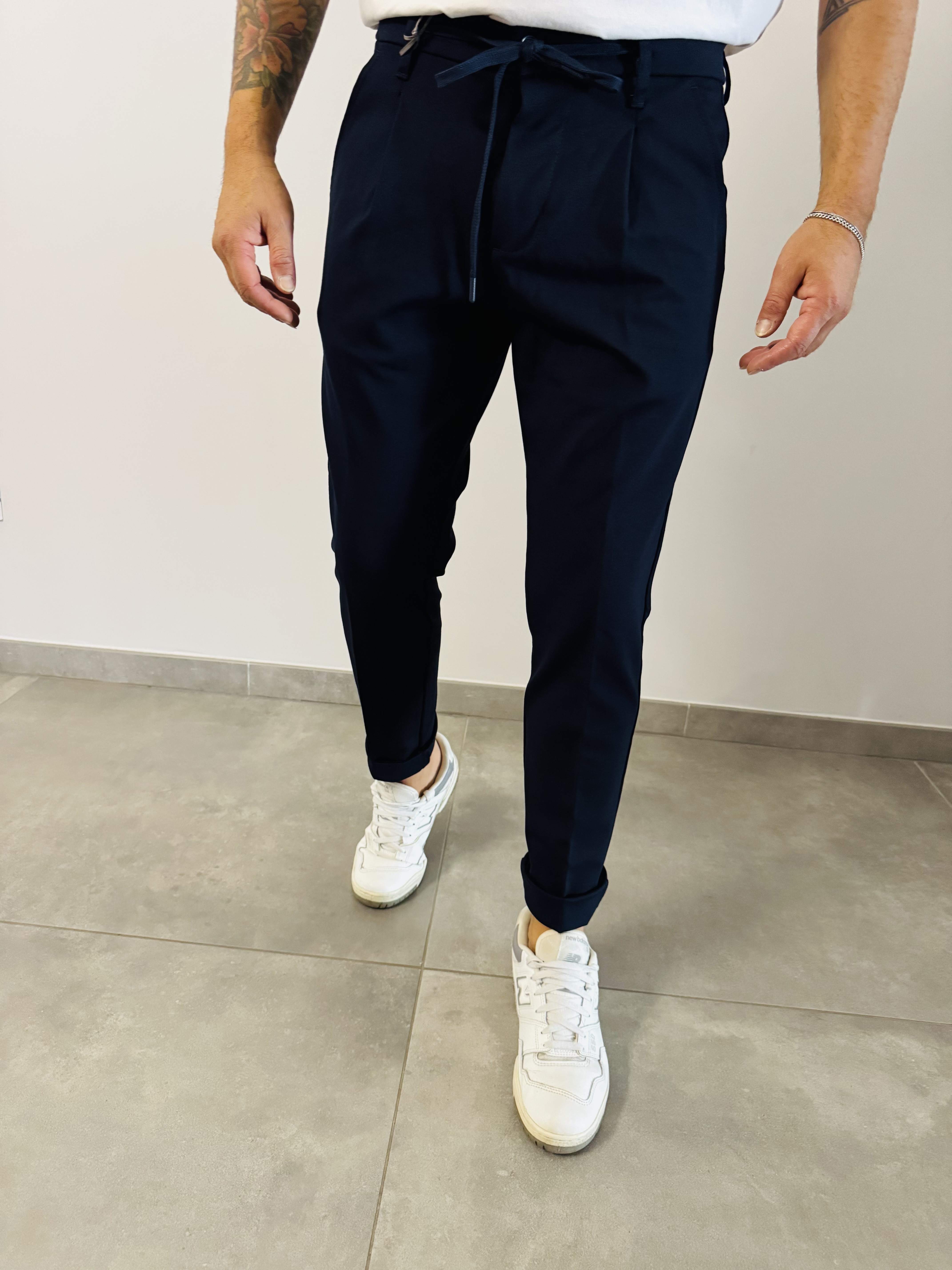 Panatalaccio punto Milano blu 