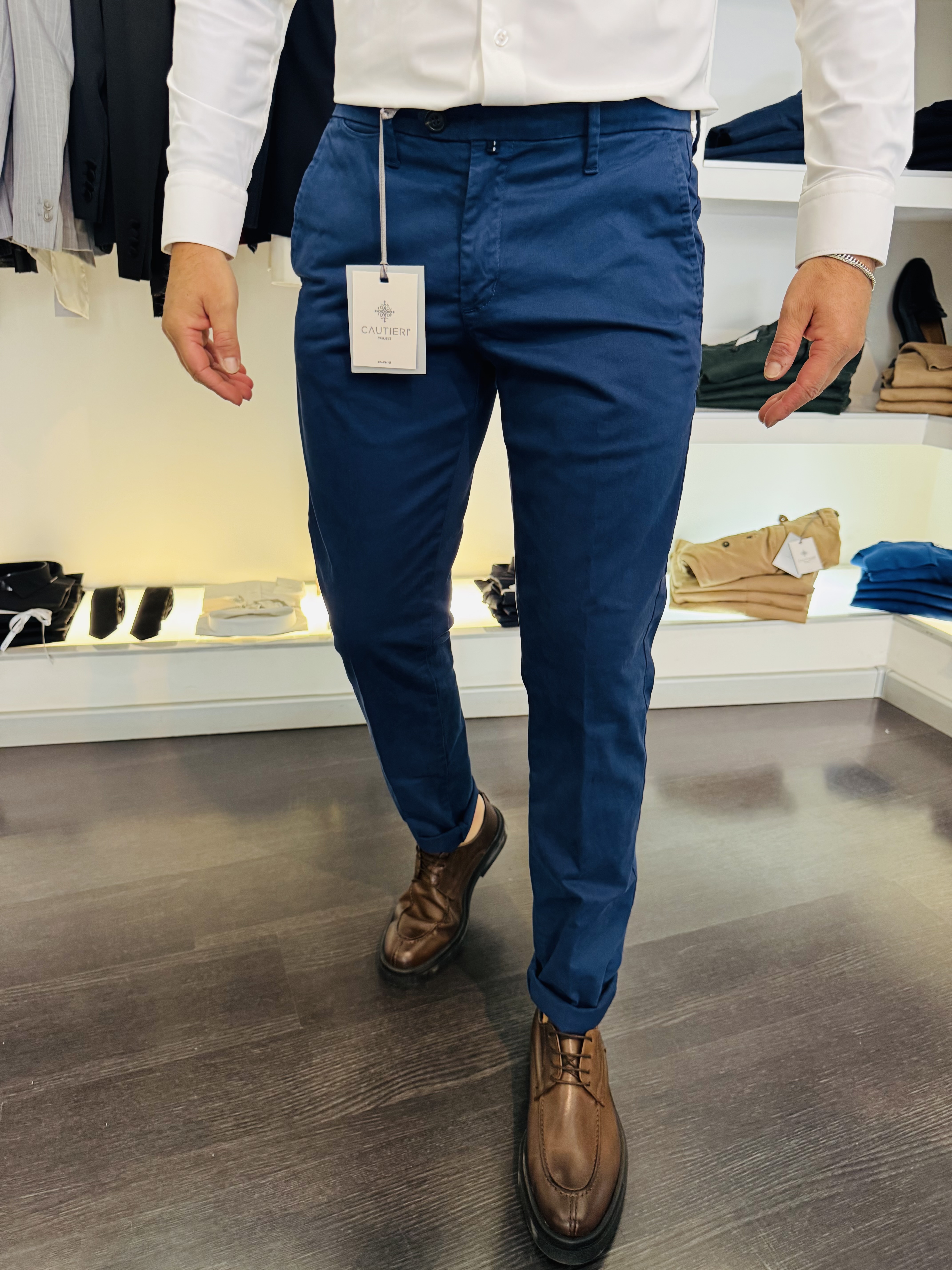 Pantalone bluette slim fit